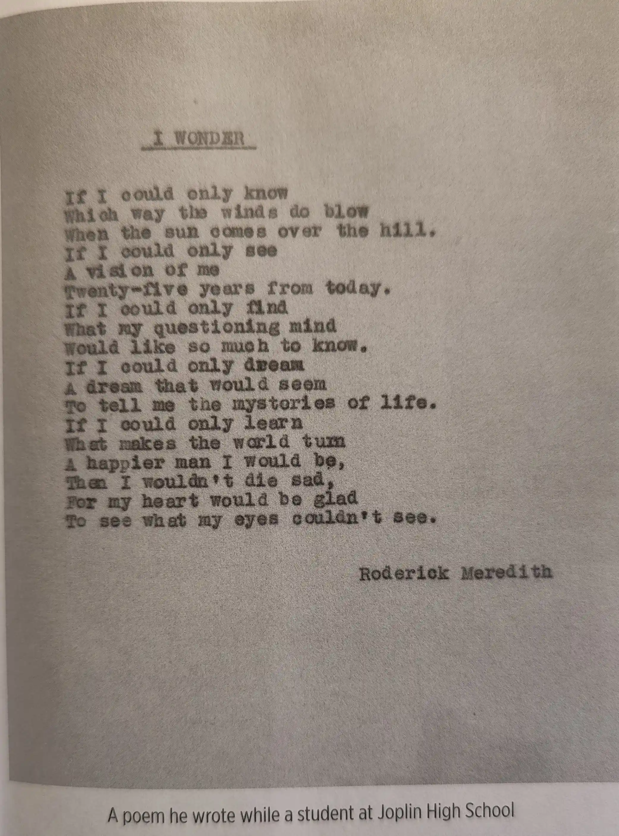 Poem, Joplin High School